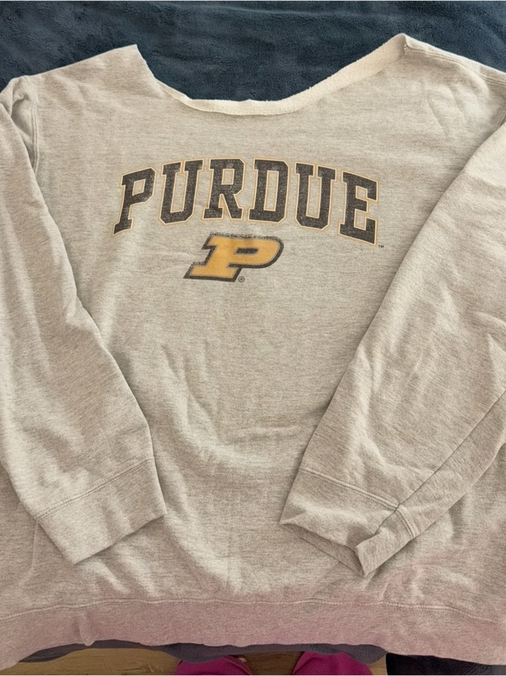 DSG Purdue Gray Crewneck Sweatshirt with Gold Logo